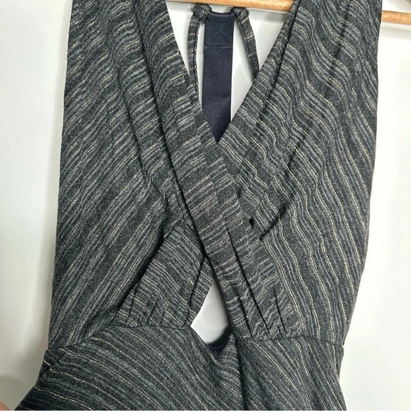 Free People Charcoal Gold Stripe Temptress Bodycon Dress - Picture 6 of 10